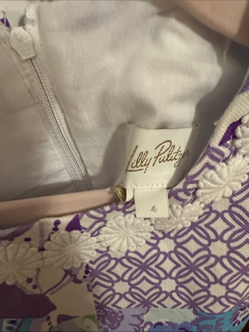 Lilly Pulitzer Patchwork Floral Sleeveless Dress - Purple, Blue, Green - Picture 2 of 3